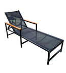Espreguiçadeira Square Tela c/ braço Madeira